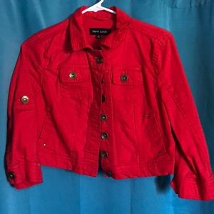 100% cotton red jacket from New Look